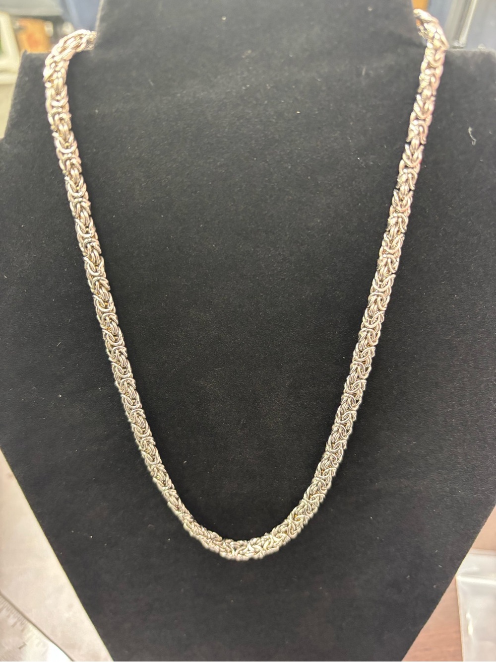 .925 Sterling Silver Byzantine Chain 2205AR Italy